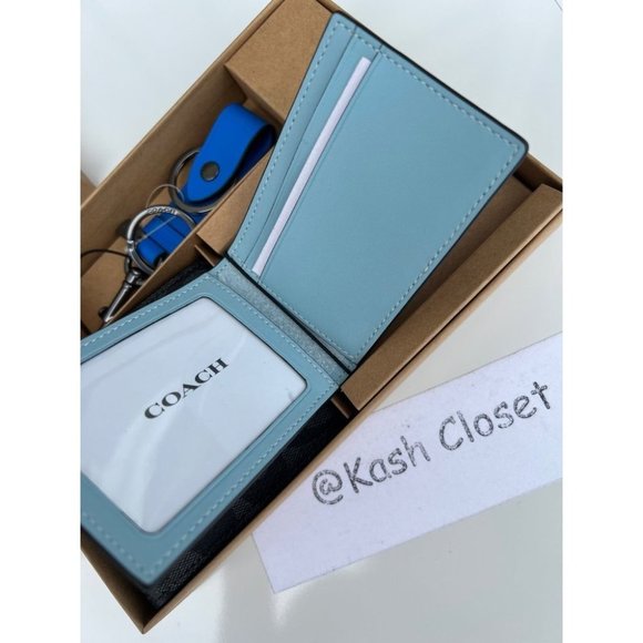 Coach Mens Wallet Boxed 3 In 1 Wallet Gift Set In Signature Canvas - Picture 7 of 12